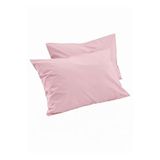 %100 Pamuklu Saten Orta Boy 45X65Cm Yastık Kılıfı 2Li (Gizli Fermuarlı), Pembe