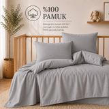 %100 Pamuklu Sertifikalı Bebek Nevresim Takımı 100x150 – Haki | 63 Tel Dokuma | Kutulu Gönderim