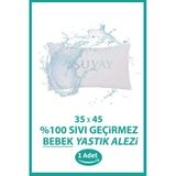 %100 Pamuklu Sıvı Geçirmez Bebek Kafa Yastığı Alezi Fermuarlı Bebek Yastık Alezi Kılıfı