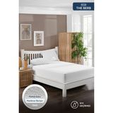 %100 Pamuklu | Su Sıvı Geçirmez Yatak Koruyucu Alez | Fitted Full Kenar | Tek/çift Kişilik - Beyaz - 150 x 200 cm