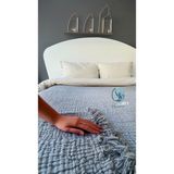 %100 Pamuklu Tek Kişilik Müslin Pike Antrasit Gri 160X230 - Antrasit Gri - Antrasit - Gri - 160 x 230 cm