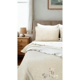 %100 Pamuklu Tek Kişilik Müslin Pike Ekru 160X230 - Ekru - 160 x 230 cm