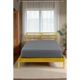 %100 Pamuklu Tek Veya Çift Kişilik Lastikli Çarşaf (Fitted Jersey/penye Çarşaf) - Gri - 100 X 200