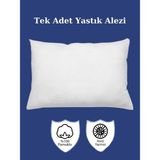 %100 Pamuklu, Tekli Yastık Alezi, Yastık Kılıfı, Su / Sıvı Geçirmez - Beyaz