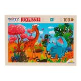 100 Parça Puzzle: Sevimli Afrika Hayvanları