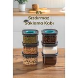 100 Pro 6lı Sızdırmaz Yiyecek Erzak Saklama Kabı Seti - 500ML - Çok Renkli