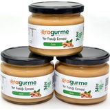 %100 Sade Yer Fıstığı Ezmesi 260G 3'lü Kampanya Set I Doğal, Katkısız, Glutensiz, Şekersiz