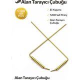 %100 Saf Pirinç Alan Tarama Çubuğu|el Yapımı Profesyonel Define & Enerji Tespit Çubuğu (2’li Set) - Sarı - % 100 SAF PİRİNÇ