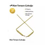%100 Saf Pirinç Alan Tarayıcı Çubuğu,El Yapımı Profesyonel Define , Enerji Tespit Çubuğu (2’Li Set)