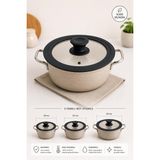 %100 Silikon Tencere Kapağı 20-22-24 cm Uyumlu Universal Cam Kapak Sızdırmaz Isıya Dayanıklı Bpa Içermez - 001 - Beyaz - 0,5 ml