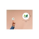 100 % Vegan Etiketi Gıda Etiketleri Alerjen Yuvarlak Mat Sticker 4 Cm (40 Adet)