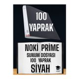 100 YAPRAK SİYAH A4 SUNUM DOSYASI NOKİ PRİME YÜKSEK KALİTE POŞET KALINLIĞI YERLİ ÜRETİM