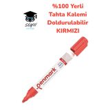 %100 Yerli Beyaz Tahta Kalemi Kırmızı
