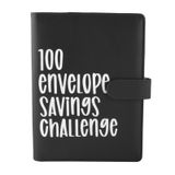 100 Zarf Para Tasarruflu Zorluk Dosyası, 100 Zarf Mücadelesi Bağlayıcı Para Tasarrufu Bağlayıcı Zarf Tasarruf Zorlukları Zarflı Defter, 5.050 $ Tasarruf Etmenin Eğlenceli ve Kolay Yolu (Siyah)