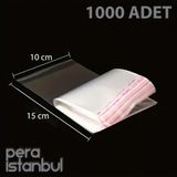 1000 Adet 10x15 Kendinden Yapışkanlı Açılıp Kapanabilir Şeker Kurabiye Şeffaf Plastik Poşet Torba