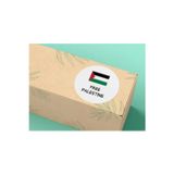 1000 Adet - English Free Palestine Sticker İngilizce Özgür Filistin Etiketi Yuvarlak Mat Etiket 4 Cm