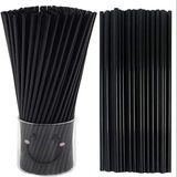 1000 Adet Kalın Frozen Pipet Siyah Pipet 22 cm 7 mm Düz Pipet 1000 Li