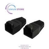 1000 Adet Rj45 Konnektör Fişi Koruyucu Kılıf Kapağı Cat5e/6 Kablo Usb Konnektörleri Dizüstü Bilgisayar Kasası Siyah