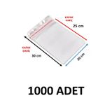 1000 Adet Şeffaf Yapışkanlı Poşet - Opp Kendinden Yapışkanlı Parlak Poşet 20X30 Cm