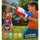 1000 Çeşit Hediye Dünyası Oyuncak Pompalı Su Tabancası Yaz Günlerinin Eğlencesi 30 cm 600 ml Su Kapasiteli