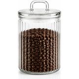 1000 ml Fitilli Cam Saklama Kavanozu Cam Kapaklı Şeffaf Cam Erzak Kahve Kurabiye Bakliyat Saklama Kabı - Çok Renkli - Standart