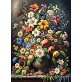 1000 Parça Çiçeklerin Renk Senfonisi Puzzle - Vazoda Çiçek Kolajı