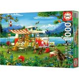 1000 Parça Harika Kamp Tatili Puzzle - 19922 - Camping Holiday