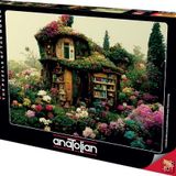 1000 Parça Puzzle: Çiçekli Kütüphane