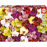 1000 Parça Puzzle Orkide Çiçek Kolajı - Orchid Collage - 19558