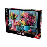 1000 Parça Puzzle: Rengarenk Buketler
