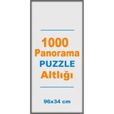 1000 Parçalık Panorama Puzzle Altlığı - 96x34 Cm Beyaz Puzzle Alt Tablası
