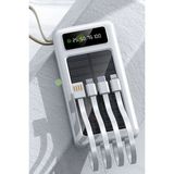 10000 Mah Güneş Enerjisiyle Dolan Tüm Cihazlara Uyumlu Powerbank - Beyaz