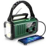 10000 mAh Krank Radyo, Acil Durum Radyosu, Güneş Radyosu, NOAA/AM/FM Hava Radyosu, USB Tip C Şarj, Dinamo Radyo, Polimer Pil, El Feneri ve LED Okuma Işığı, SOS Alarmı, Kamp için Pusula