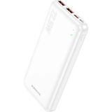 10000MAH PD20W 22.5W Qc3.0 37WH Güç Bankası Powerbank iPhone ile Uyumlu Şarj Seviyesi LED Gösterli Kompak ve Modern Tasarım BJ38 - Beyaz