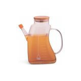 1000ML Bambu Kapaklı Cam Yağlık ve Sirkelik – Dayanıklı ve Şeffaf Sıvı & Mutfak Için Hassas Sıvı Ölçüm ve Saklama Çözümü 1000ML - Cam Sürahi Sıvı Ölçü Kabı - Option-1