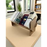 1000Nar Masaüstü Portatif Kitaplık / Dıy Kendin Renklendir / Ofis Kitaplığı / 45CM x 14,5cm x 21CM - Açık Kahverengi