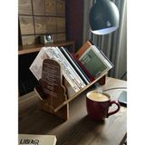1000Nar Masaüstü Portatif Kitaplık / Masaüstü Organizer / Ceviz 7 Öğüt Işlemeli / Ofis Kitaplığı / 45CM x 14CM x 21CM - Kahverengi