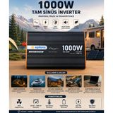 1000W Tam Sinüs Inverter, 12V Dc - 230V Ac, 2000W Peak Güç, USB Çıkışlı, Sessiz Fanlı, Kar