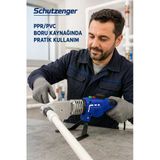 1000W Termostatlı Pvc Ppr Boru Kaynak Makinesi 0–320°C Ayarlı Metal Çantalı 6 Pafta Ve Makaslı Set
