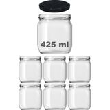 1001 10-1000 ml Farklı Boyutlarda Kavanoz (10-1000 Arası) cc Konserve Metal Kapaklı Cam Kavanoz 6 Adet