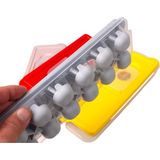 1001 12'li Yuvarlak Silikon Tabanlı Kapaklı Bas Çıkar Buz Kalıbı 26X9 Cm, 12'li Silikon Tabanlı Bu