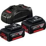 1001 18 Volt Akü Şarj Cihazı Seti (2 x 5,0 Ah Li-Ion Akü + Gal 1880 Cv Şarj Cihazı, Karton Kutuda) - ÖLÇÜ