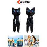 1001 2 Adet Siyah Kedi Plaj Havlu Mandal Klipsi – Güçlü Tutuş ve Eğlenceli Tasarım - 0,6 x 19 x 29 cm