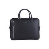 1001 2036 Vegan Deri Laptop Çantası Evrak Çantası Unisex Şık Tasarım Siyah