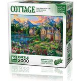 1001 22522 Cozy House By The Lake 2000 Parça Puzzle -Ks Puzzle