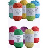 1001 25 Gram Mini Cotton SERISI%100 Pamuk Örgü Ipi 10 Renk Punch ve Amigurumi Ipi (Canlı)
