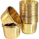 1001 25'li Gold Muffin Kek Kalıbı, Kek Kapsülü Cupcake Kalıbı, Airfryer Uyumlu