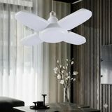 1001 30 Watt 4 Kollu Pervane LED Ampul, Katlanabilir Fan Tipi Tavan Lambası, 6500K Beyaz Işık, 3250 L�