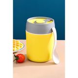 1001 304 Çelik Sarı 500 ml Yemek Mama Taşıma Saklama Kabı (Sıcak Tutmaz) CIN560SR - Çok Renkli