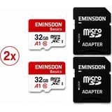 1001 32GB 2'li Paket Hafıza Kartı Mini Kamera Ev Araç Güvelik Kamerası Uyumlu Telefon Micro Sd Class - secenek